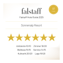 Falstaff Hotel Guide 2025 - Auszeichnung f&uuml;r das Sonnenalp Resort
